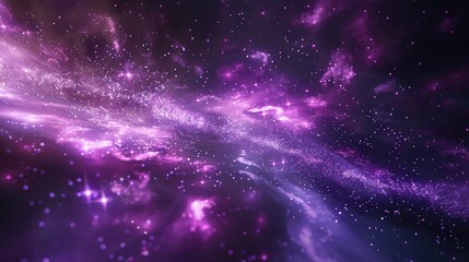 virtual reality space with purple stars and connections