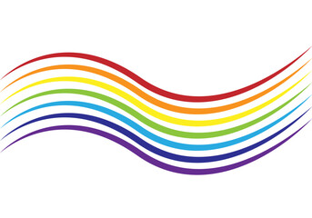 Bandera arcoiris lgbtiq hecha con trazados. 
