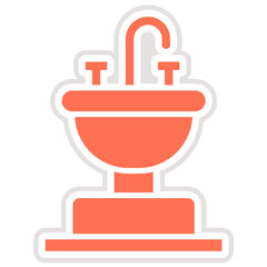 Obraz premium Sink Vector Icon Design Illustration