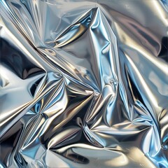 Twisted Silver Foil Sharp Folds