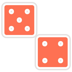 Dices Vector Icon Design Illustration