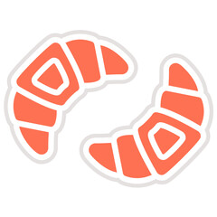 Croissant Vector Icon Design Illustration