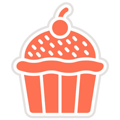 Cupcake Vector Icon Design Illustration