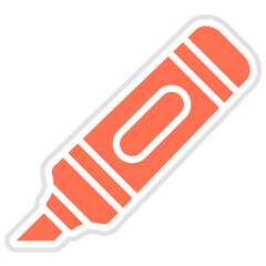 Highlighter Vector Icon Design Illustration