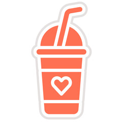 Milkshake Vector Icon Design Illustration