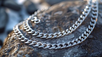 chain necklace in white gold