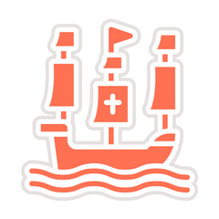 Ship Vector Icon Design Illustration