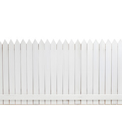 white painted wooden fence on transparent background. Ai generated 