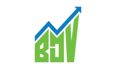 BDV financial logo design vector template.