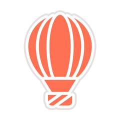 Hot air balloon Vector Icon Design Illustration