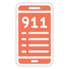 Call 911 Vector Icon Design Illustration