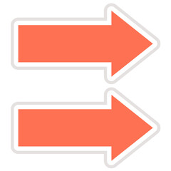 Double arrow Vector Icon Design Illustration