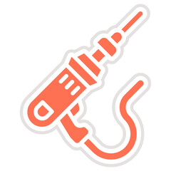 Drain Cleaning Gun Vector Icon Design Illustration