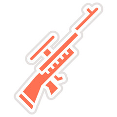 Designated Marksman Rifle Vector Icon Design Illustration