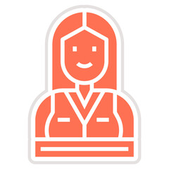 Female Player Vector Icon Design Illustration