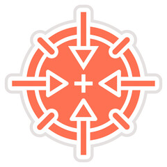 Obraz premium Red Dot Sight Vector Icon Design Illustration