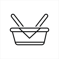 Picnic Basket icon editable stock vector
