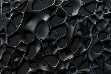 3D black object pattern for background
