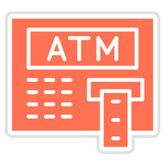 Atm machine Vector Icon Design Illustration