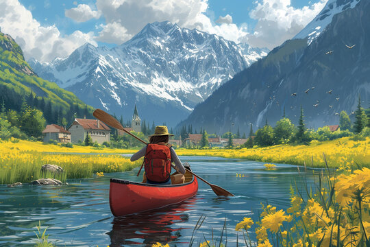 kayak on the lake