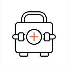 First Aid Kit icon editable stock vector