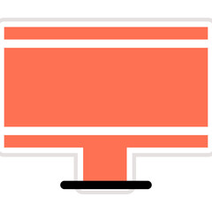 LCD Vector Icon Design Illustration