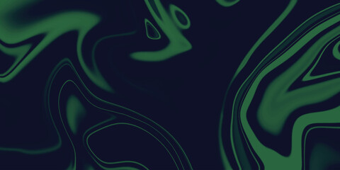 Abstract dark liquid waves background. Colorful liquify background. Green blue flowing background.