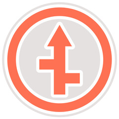 Crossways Vector Icon Design Illustration