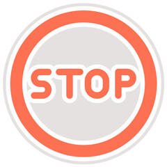 Stop Vector Icon Design Illustration