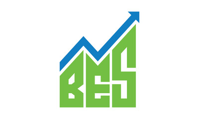BES financial logo design vector template.