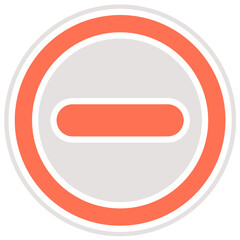 No entry Vector Icon Design Illustration