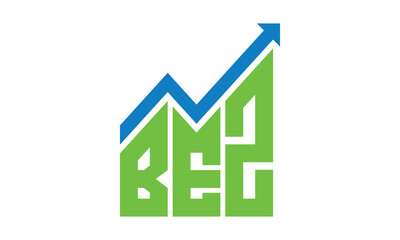 BEZ financial logo design vector template. - obrazy, fototapety, plakaty