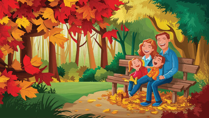 vector Leaf color background flat design, illustration