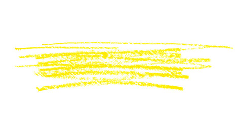 A yellow pencil stroke on a transparent background creates a simple yet striking drawing. This minimalist design can be used for illustrations, logos, brand graphics, and more.