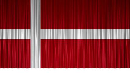 Vorhang mit der Flagge Dänemarks