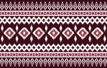 Photo sur Plexiglas Style bohème Geometrics Ikat ethnic design.Ikat seamless pattern in tribal, folk embroidery abstract wave art. ornament print. Ikat Design for wallpaper,carpet, clothing, fashion, fabric.