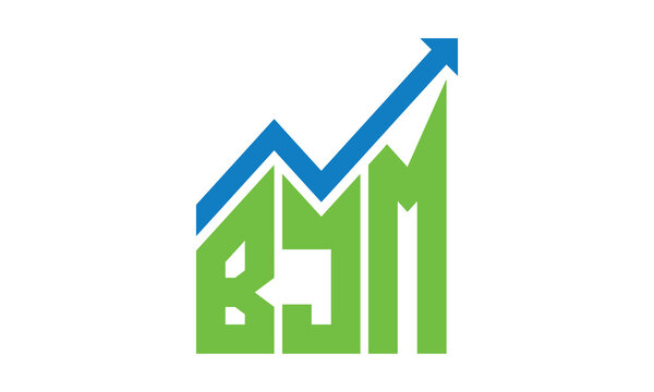 BJM financial logo design vector template.