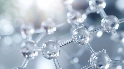 molecule model. Scientific research in molecular chemistry