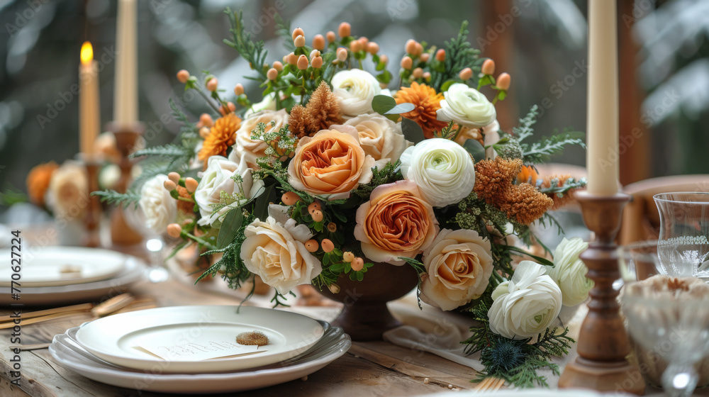 Poster wedding table setting