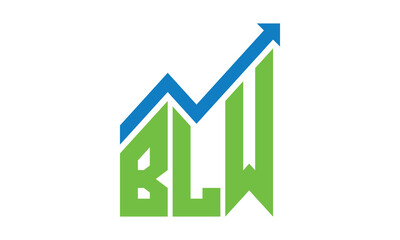 BLW financial logo design vector template.