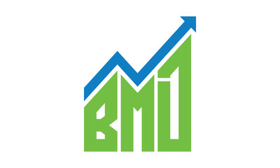 BMD financial logo design vector template.
