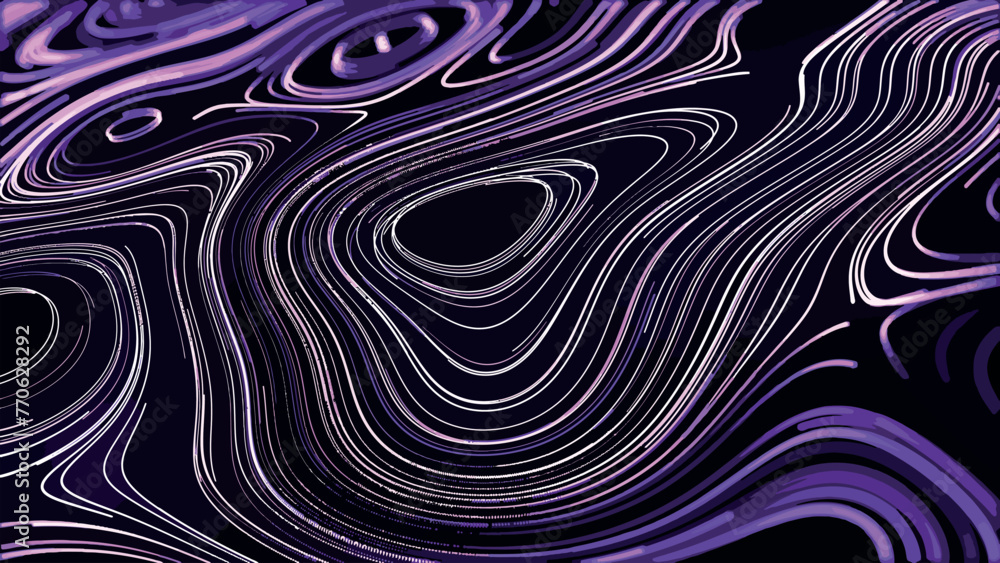 Poster 3d topographic map background concept. abstract topographic map background. contour map. valleys and