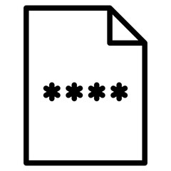 document with security password icon