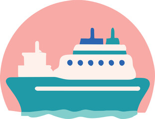 lng carrier, icon colored shapes