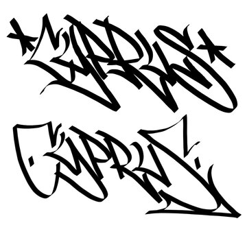 CYPRUS letter the country name on the world digital illustration graffiti handstyle signature symbol tags painting with black and white color