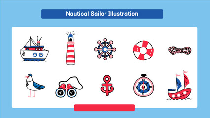 Nautical Sailor Illustration