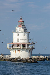 Brandywine shoals light East coast USA lighthouse Deleware Bay - 770631427