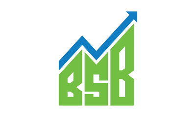 BSB financial logo design vector template.