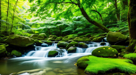 waterfall in the jungle