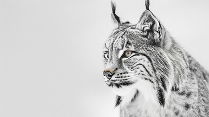 Portray a photorealistic image of a lynx its gaze piercing